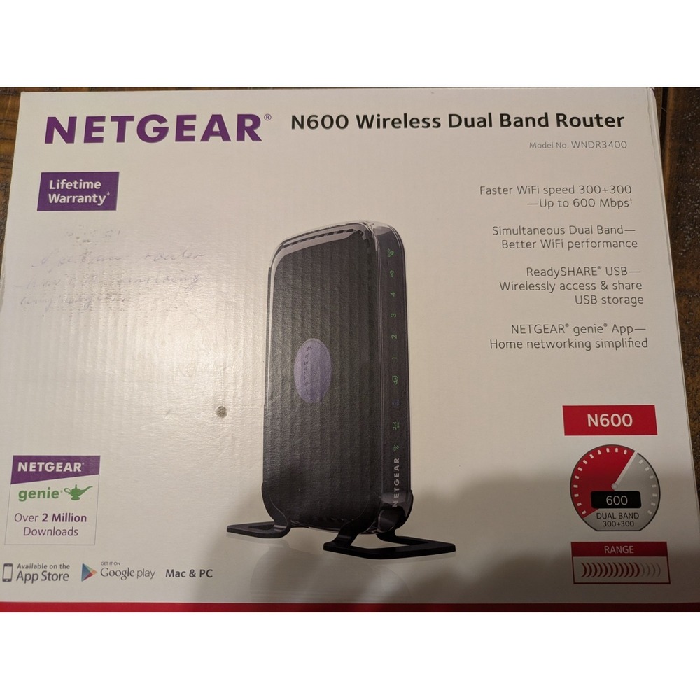 OPEN BOX - Netgear‎ N600 Wireless Dual Band Router WNDR3400